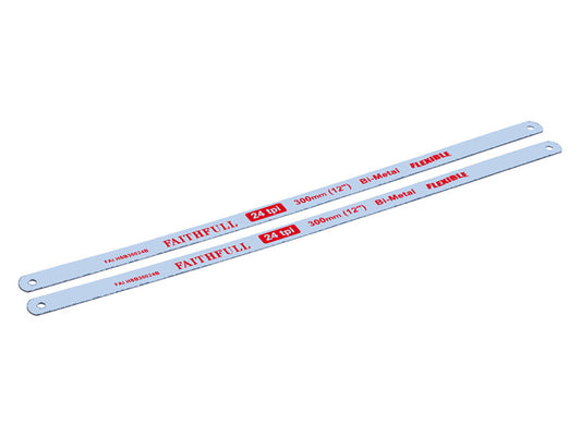Faithfull Hacksaw Blades 300mm (12in) x 24 TPI (Pack 2) FAIHSB30024
