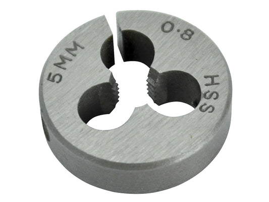Faithfull HSS Straight Flute Split Die M5 x 0.8,, 13/16in OD FAIHSSDM5