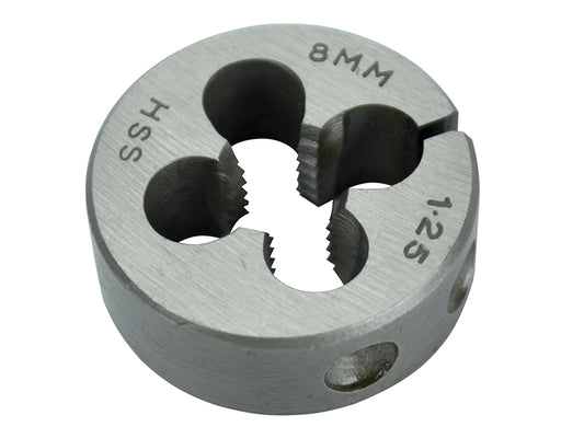 Faithfull HSS Straight Flute Split Die M8 x 1.25, 1in OD FAIHSSDM8