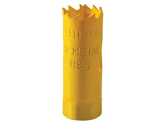 Faithfull Bi-Metal Cobalt Holesaw 22mm Cutting Depth 38mm FAIHSVP22