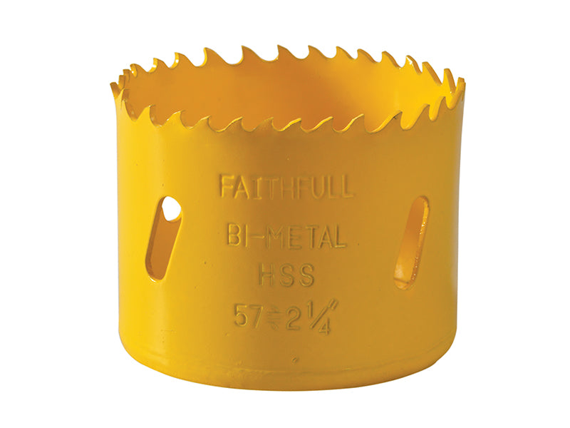 Faithfull Bi-Metal Cobalt Holesaw 57mm Cutting Depth 38mm FAIHSVP57