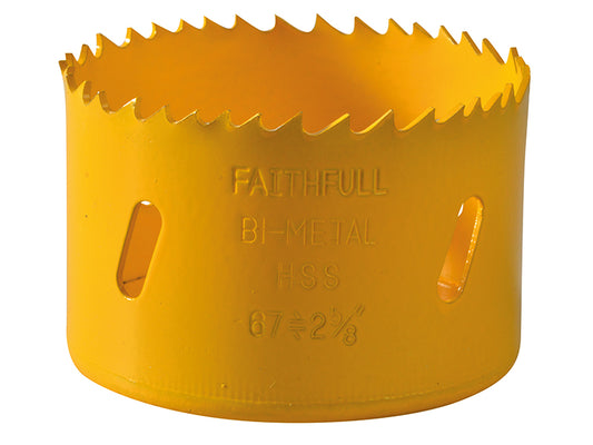 Faithfull Bi-Metal Cobalt Holesaw 67mm Cutting Depth 38mm FAIHSVP67