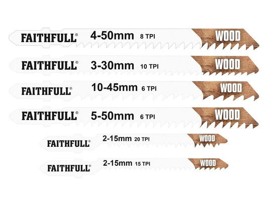 Faithfull Jigsaw Blade Set of 10 Assorted FAIJBSET10
