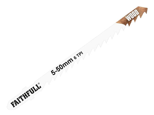 Faithfull Wood Jigsaw Blades Pack of 5 T244D FAIJBT244D