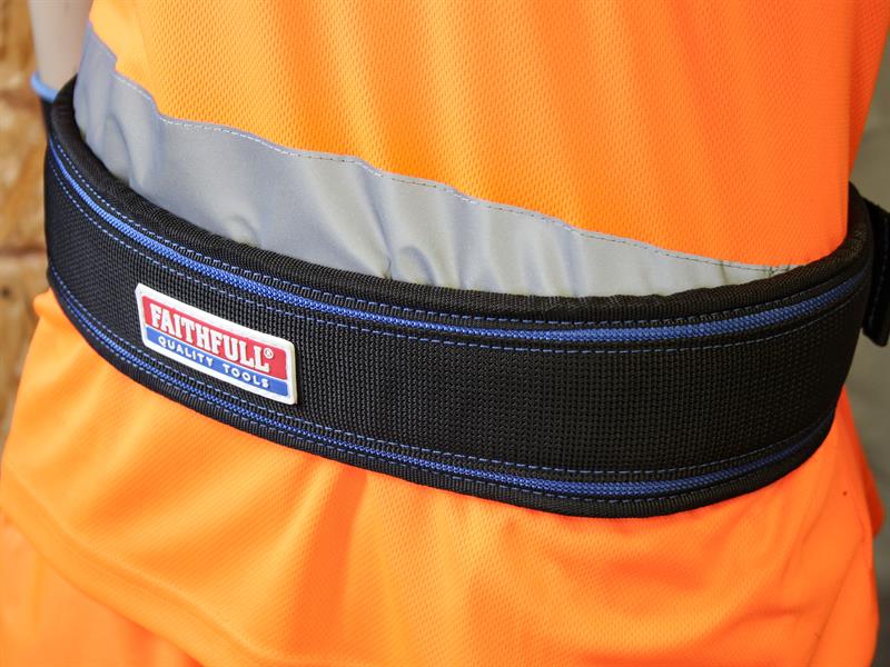 Faithfull Light Padded Waist Belt 2100D Nylon Quick Release Buckle FAILPWBN