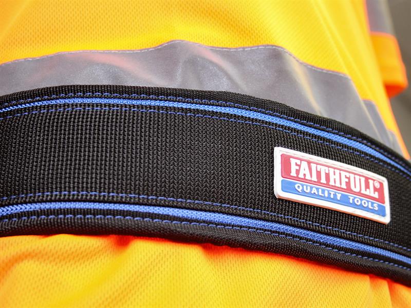 Faithfull Light Padded Waist Belt 2100D Nylon Quick Release Buckle FAILPWBN
