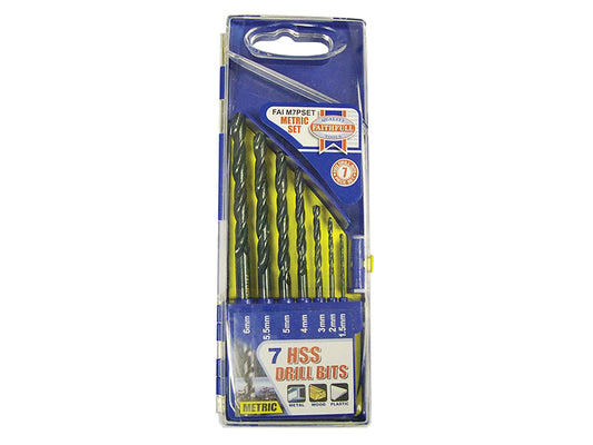 Faithfull HSS Drill Bit Set, 7 Piece (1.5-6.0mm) FAIM7PSET