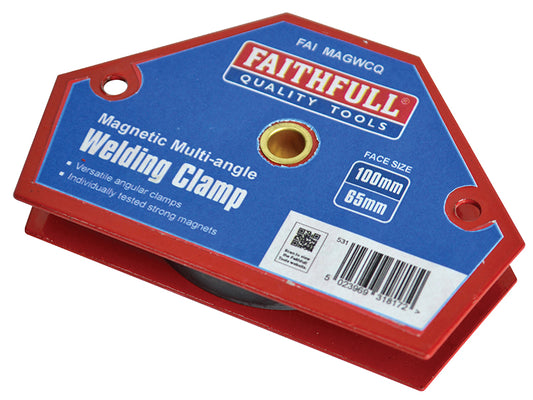Faithfull Welding Magnet Quick Clamp 100 x 65mm FAIMAGWCQ