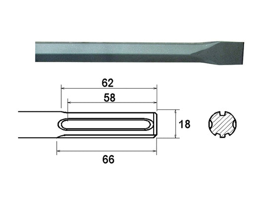 Faithfull SDS Max Chisel 400mm FAIMAXC400