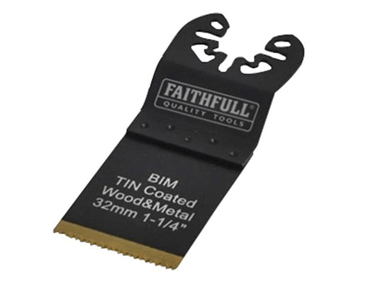 Faithfull Multi-Functional Tool Bi-Metal Flush Cut TiN Coated Blade 32mm FAIMFBM32