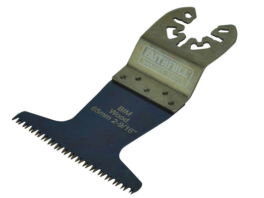 Faithfull Premium Arc Cut Hardwood Bi-Metal Blade 65mm FAIMFHW65P