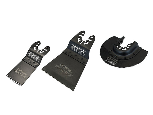 Faithfull Multi-Function Tool Blade Set, 3 Piece FAIMFKIT3