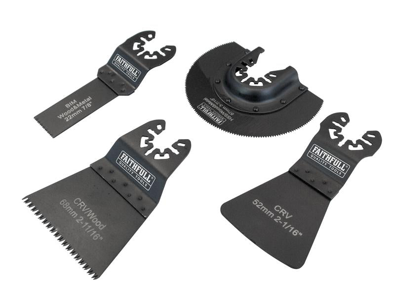 Faithfull Multi-Function Tool Flooring Blade Set 4 Piece FAIMFKIT4