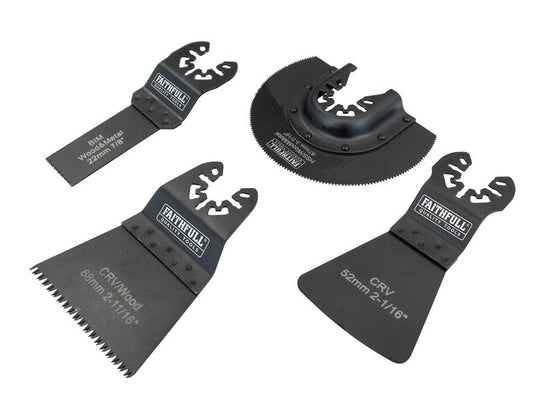Faithfull Multi-Function Tool Flooring Blade Set 4 Piece FAIMFKIT4