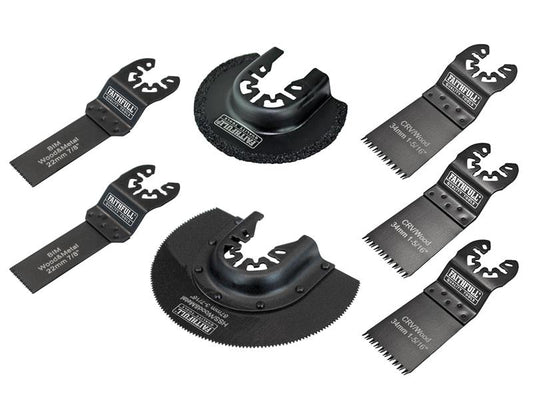 Faithfull Multi-Function Tool Blade Set, 7 Piece FAIMFKIT7