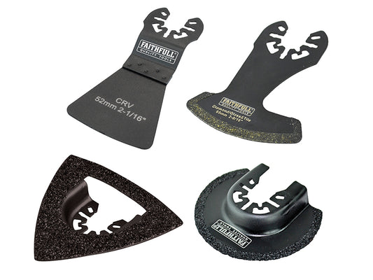 Faithfull Multi-Tool Tiling Kit, 4 Piece FAIMFTKIT4