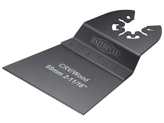 Faithfull Multi-Function Tool CrV Flush Cut Wood Blade Side Set 68mm (Pack 5) FAIMFW68B