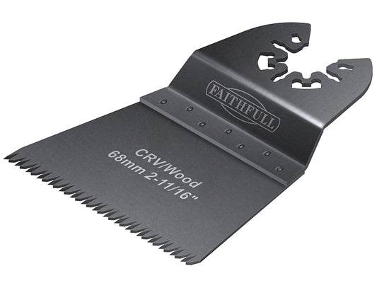 Faithfull Multi-Function Tool CrV Flush Fast Cut Wood Ground Side Set 68mm (Pack 5) FAIMFW68GB