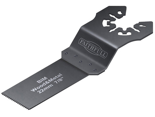 Faithfull Multi-Functional Tool Flush Cut Wood/Bi-Metal Blade 22mm (Pack 5) FAIMFWM22B