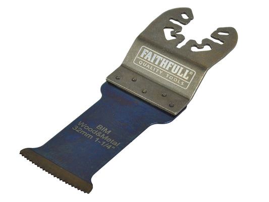 Faithfull Premium Arc Cut Wood & Metal Bi-Metal Blade 32mm FAIMFWM32P