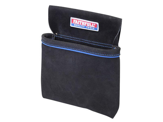 Faithfull Single Pocket Nail Pouch Suede Overall Size 240 x 220mm FAINP1B