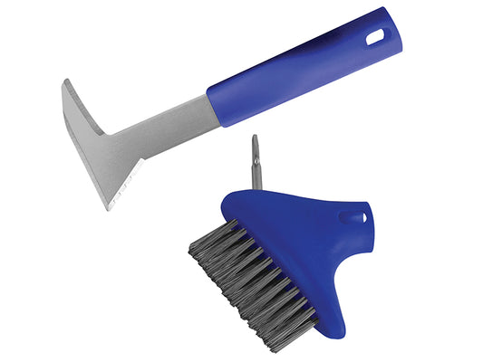 Faithfull Auto-Lock Patio Steel Brush & Weeder FAIPATKIT