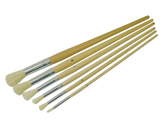 Faithfull Round Fitch Brush Set. 6 Piece FAIPBFITRPK