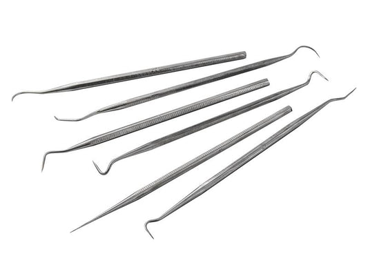 Faithfull Picks Carvers Set 6 Piece Stainless Steel For O Rings etc FAIPICKSET