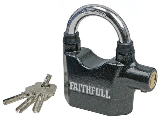 Faithfull Padlock with Security Alarm 70mm FAIPLALARM