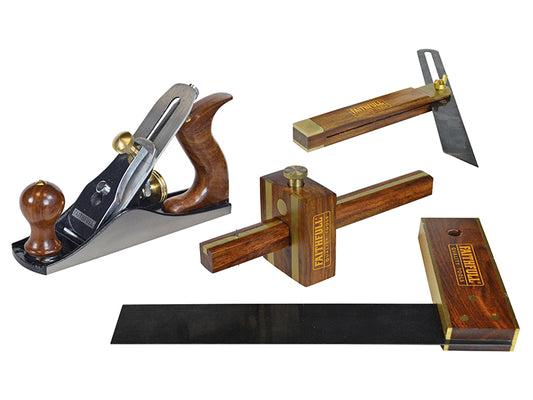 Faithfull Plane & Woodworking Set of 4 in Wooden Box FAIPLANEKIT