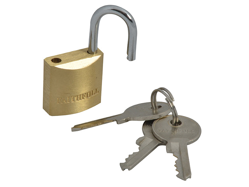 Faithfull Brass Padlock 20mm 3 Keys FAIPLB20