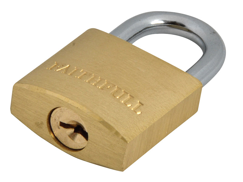 Faithfull Brass Padlock 25mm 3 Keys FAIPLB25