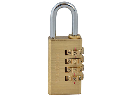 Faithfull Brass Combination Padlock 28mm FAIPLB28COM