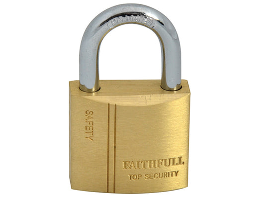 Faithfull Brass Padlock 30mm 3 Keys FAIPLB30