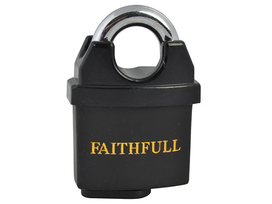 Faithfull PVC Coated Brass Padlock 50mm FAIPLB50WP