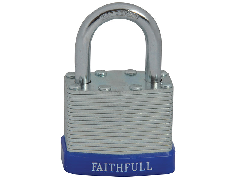 Faithfull Laminated Steel Padlock 40mm 3 Keys FAIPLLAM40