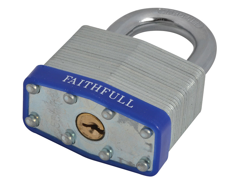 Faithfull Laminated Steel Padlock 50mm 3 Keys FAIPLLAM50