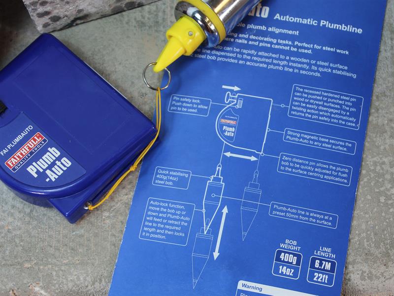 Faithfull Plumb-Auto Automatic Plumb Line 400g (14oz) FAIPLUMBAUTO