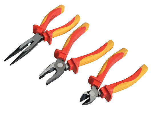 Faithfull VDE Pliers Set with Pouch, 3 Piece FAIPLVDESET