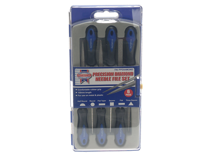 Faithfull Diamond Needle File Set 6 Piece FAIPPDIAMOND