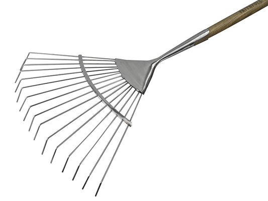 Faithfull Prestige Stainless Steel Lawn Rake Ash Handle FAIPRESLRSS