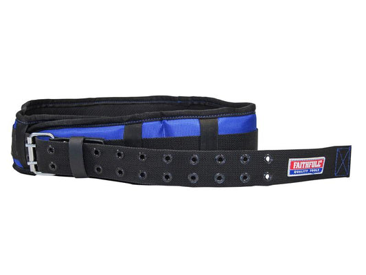 Faithfull Padded Waist Belt 2100D Nylon Heavy Duty Metal Buckle FAIPWBN