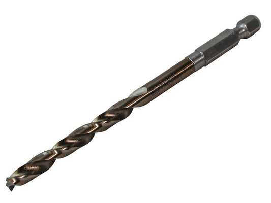 Faithfull HSSE M35 Cobalt Quick-Change Impact Drill Bit 4.0mm OL:91mm WL:43mm FAIQC400C