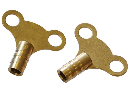 Faithfull Radiator Keys - Brass (Pack of 2) FAIRADKEY