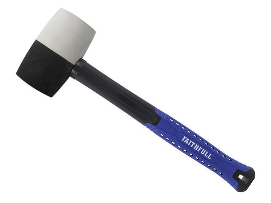 Faithfull Black & White Fibreglass Combination Mallet 24oz FAIRMBWF24