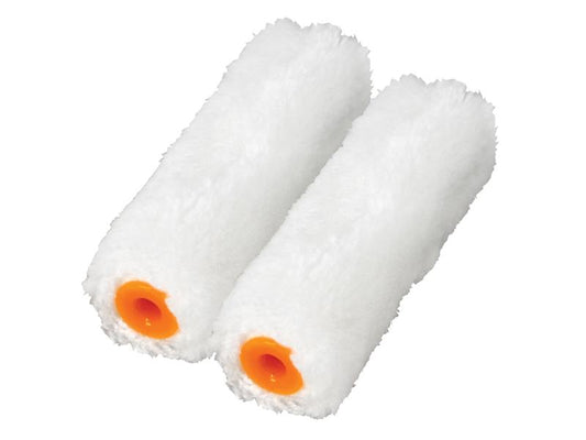 Faithfull Medium Pile Mini Roller Refills 100mm (4in) Pack of 2 FAIRMINI2M