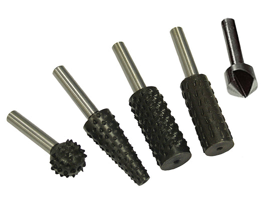 Faithfull Rotary Rasps (4) & Countersink (1) Set FAIRRSET5