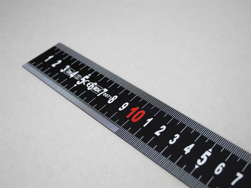 Faithfull Matt Black Stainless Steel Measuring Rule 1000mm FAIRUL1000MB
