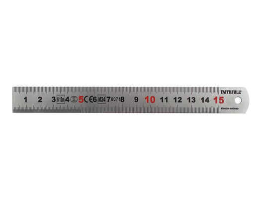 Faithfull Matt Silver Measuring Rule 150mm FAIRUL150MS