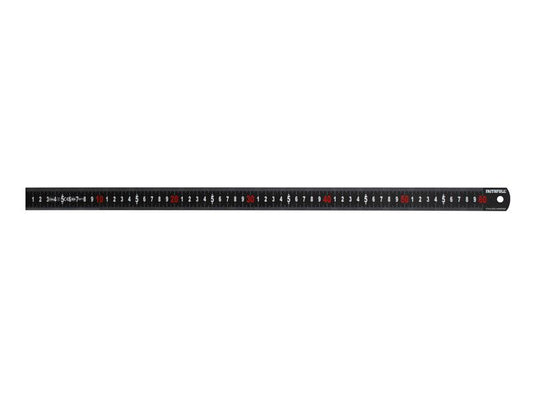 Faithfull Matt Black Stainless Steel Measuring Rule 600mm FAIRUL600MB